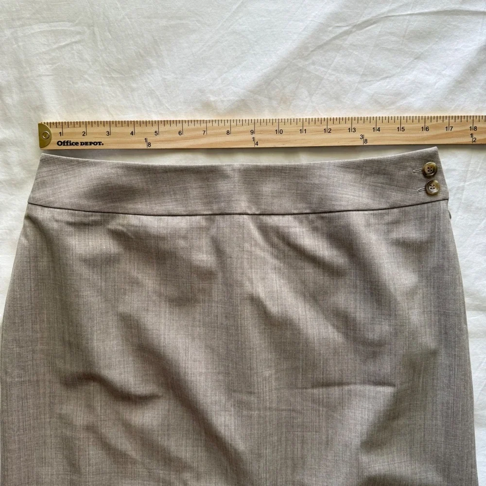 Ann Taylor Pencil Skirt 12 Professional Office Siren Quiet‎ Luxury Neutral